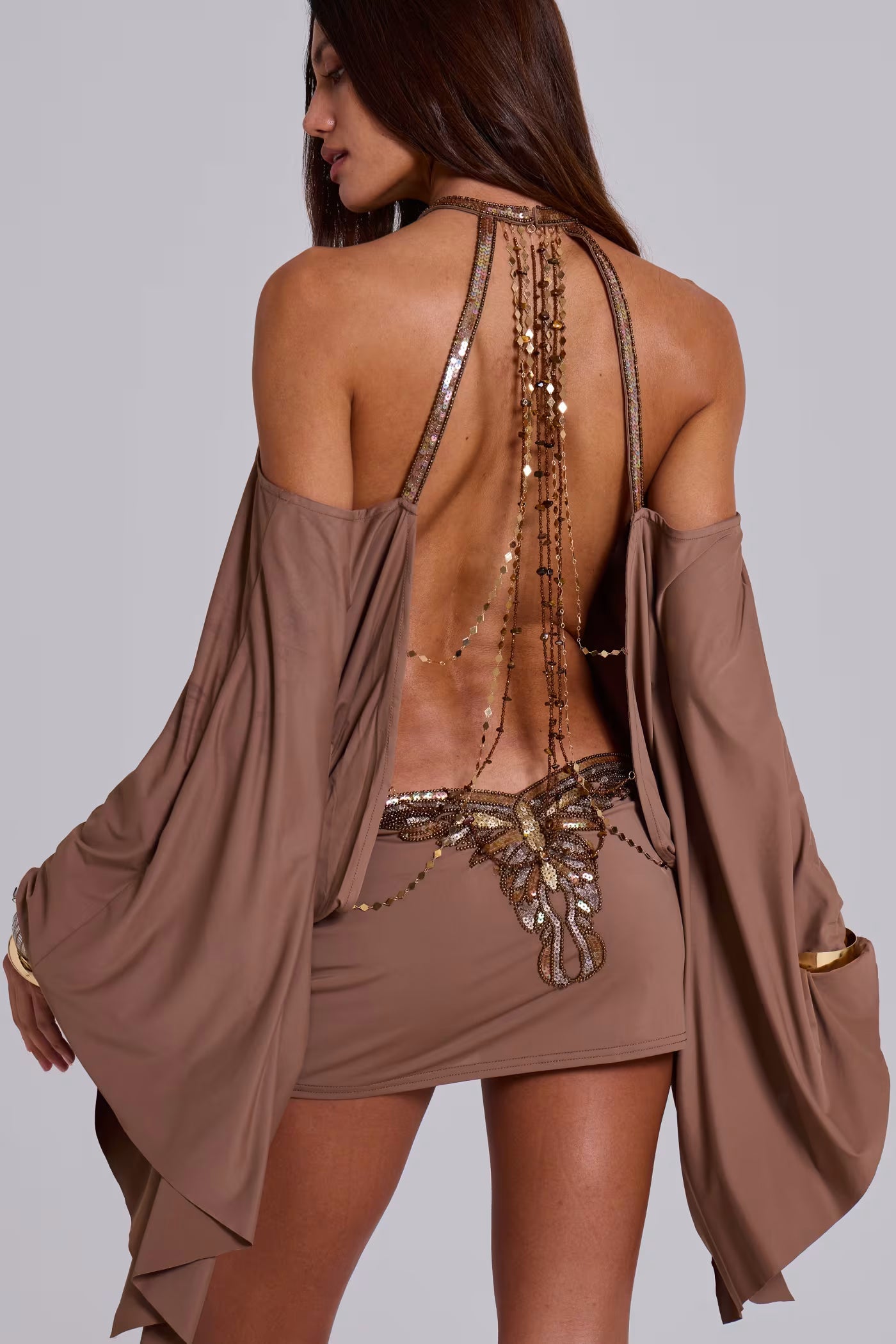 Butterfly Backless Dress