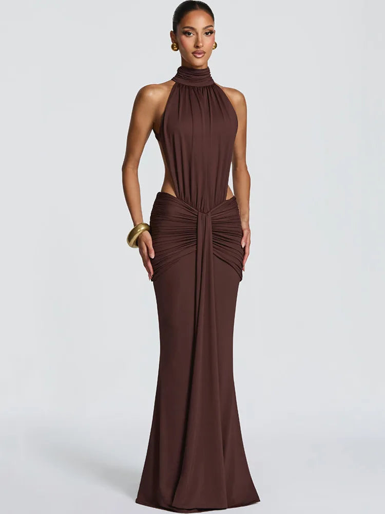 Backless Halter Dress
