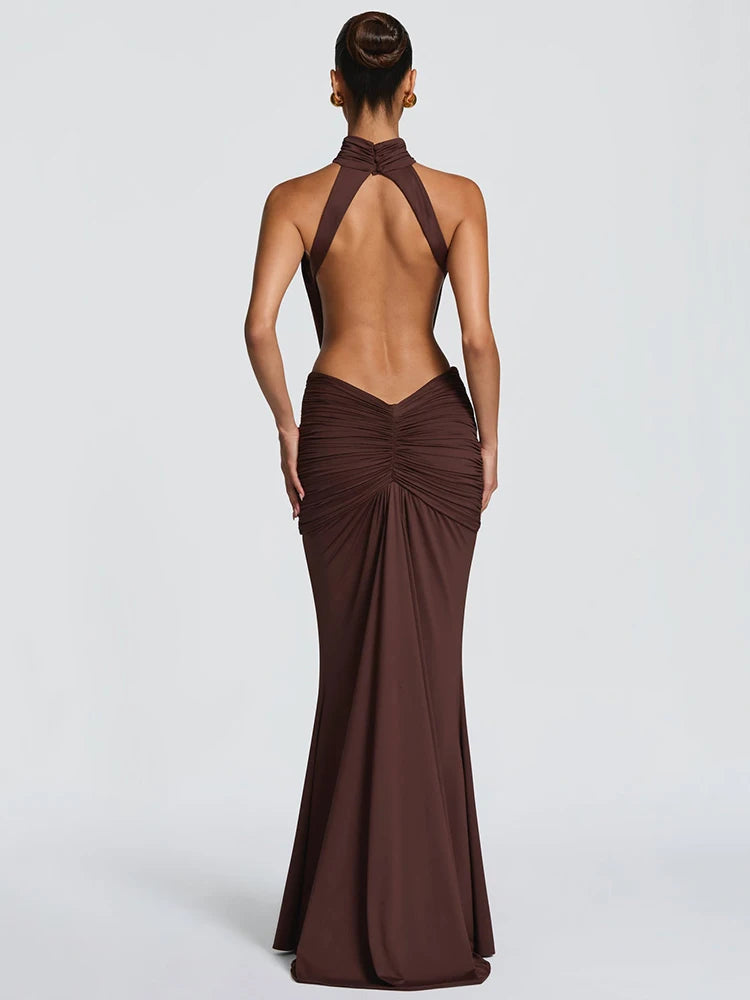 Backless Halter Dress