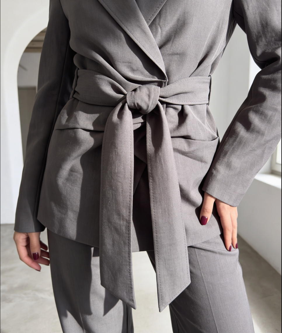 Belted Tailored Blazer