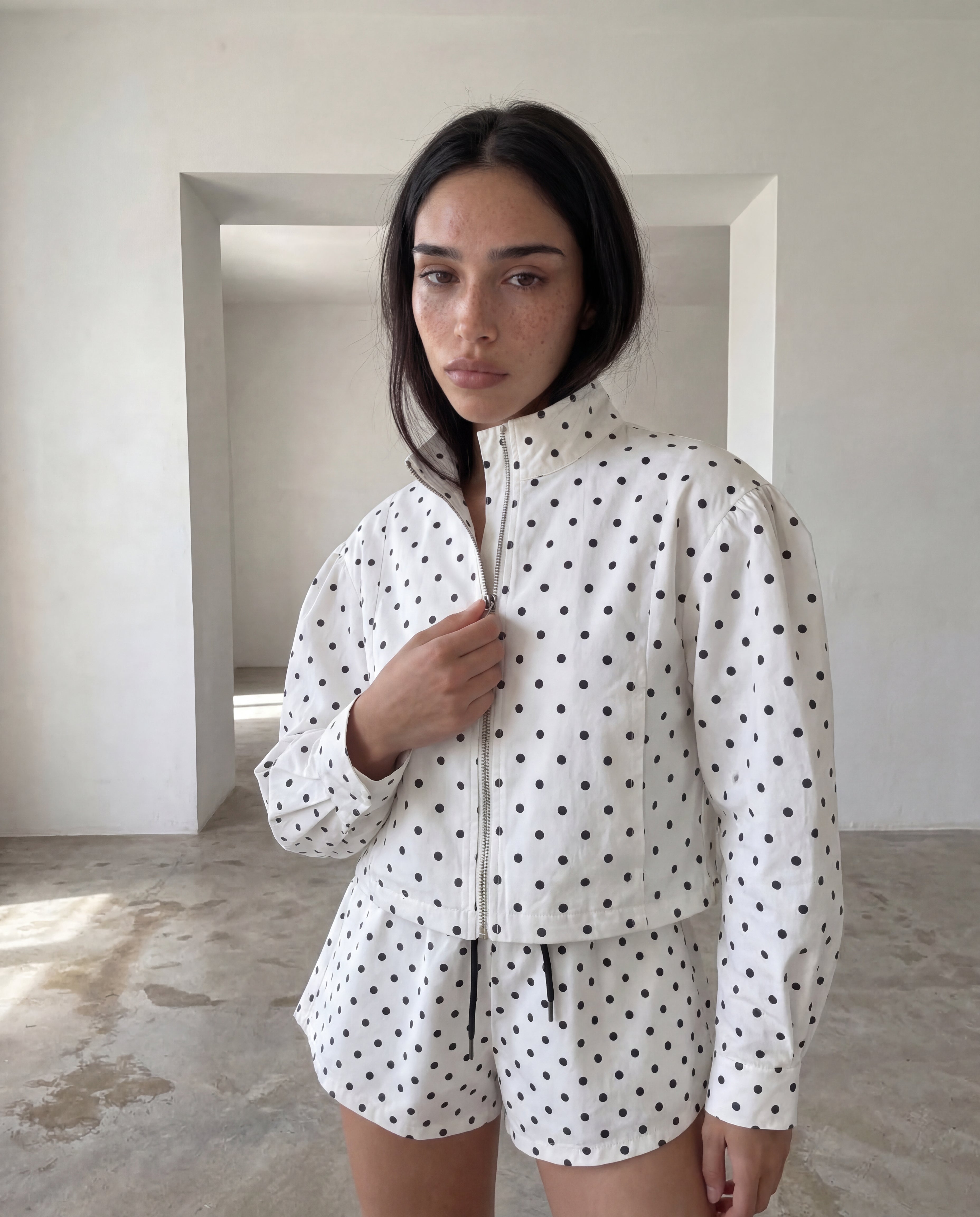 Polka Zip Jacket