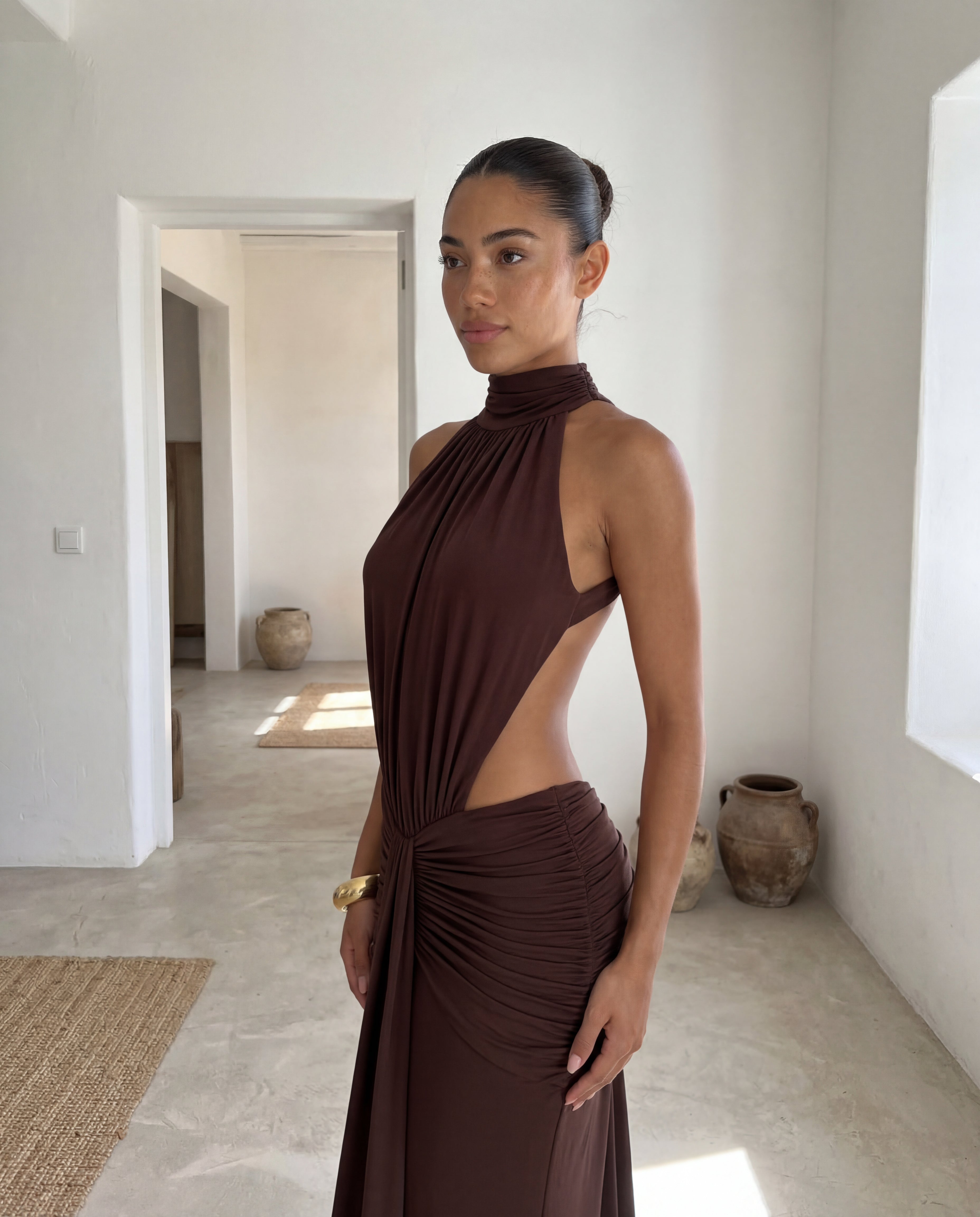 Backless Halter Dress